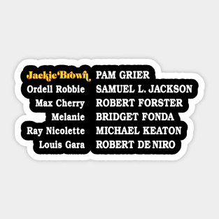 Jackie Brown Credits Sticker